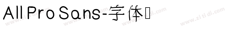 All Pro Sans字体转换